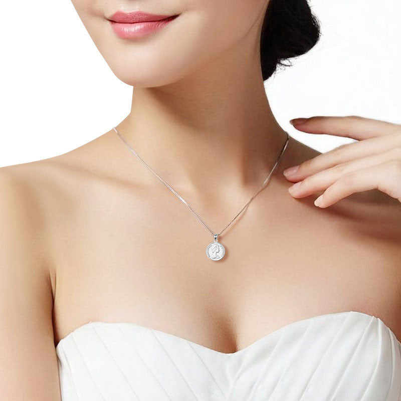 Jewelry Necklace Retro Gold Coin Pendant Fashion Hipster Cold Coins Ins Goddess of Luck