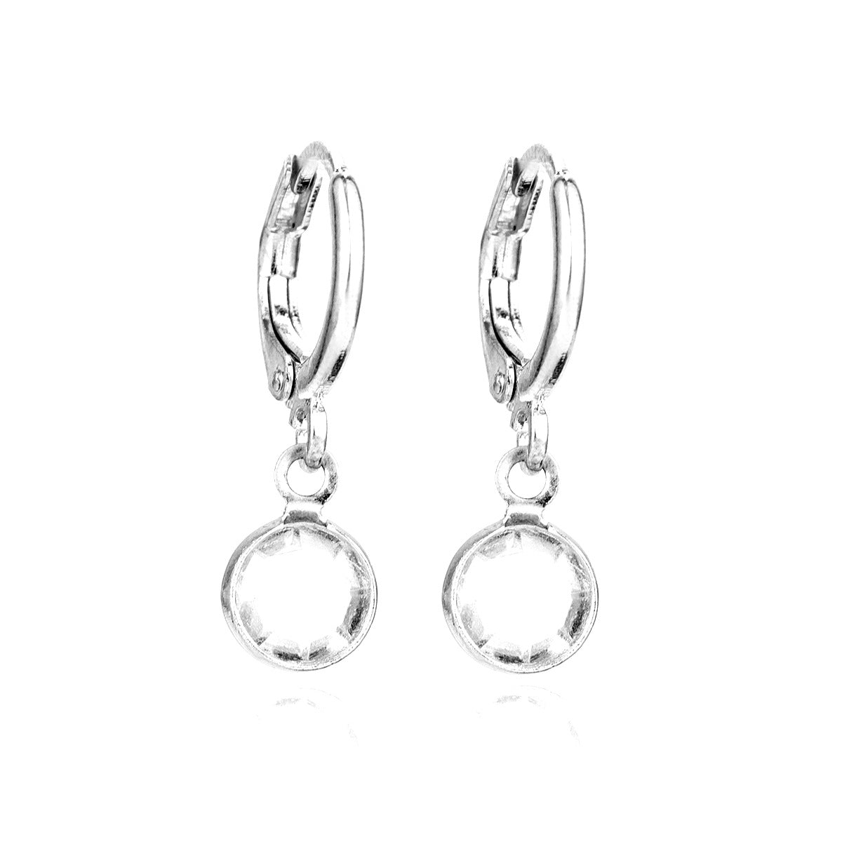 Jewelry Simple and Versatile Alloy Shell Earrings Feminine Hollow Star Diamond Moon Earrings