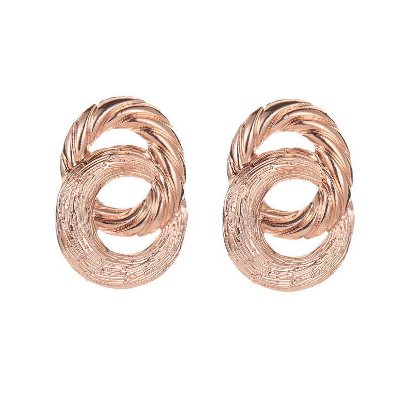 Circle Twist Earrings Geometric 8-shaped Pattern Earrings Female Distribution Earrings Jewelry