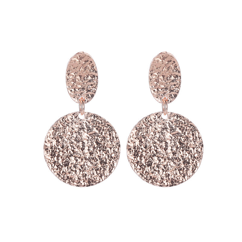 Fashion Exaggerated Earrings Personality Round Stud Earrings Women's Versatile Bohemian Earrings