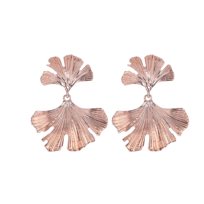 Earrings Personality Flowers Ginkgo Leaf Earrings Ethnic Creative Versatile Retro Earrings Earrings