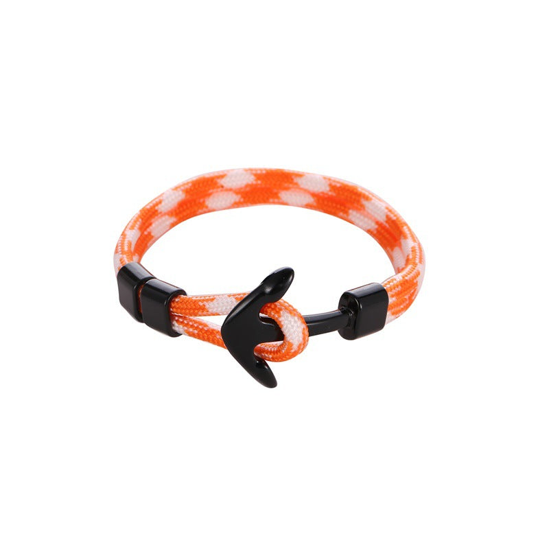 Hand Jewelry Fashion Men's and Women's Polyester Rope Anchor Bracelet Men's Bracelet Trend Jewelry