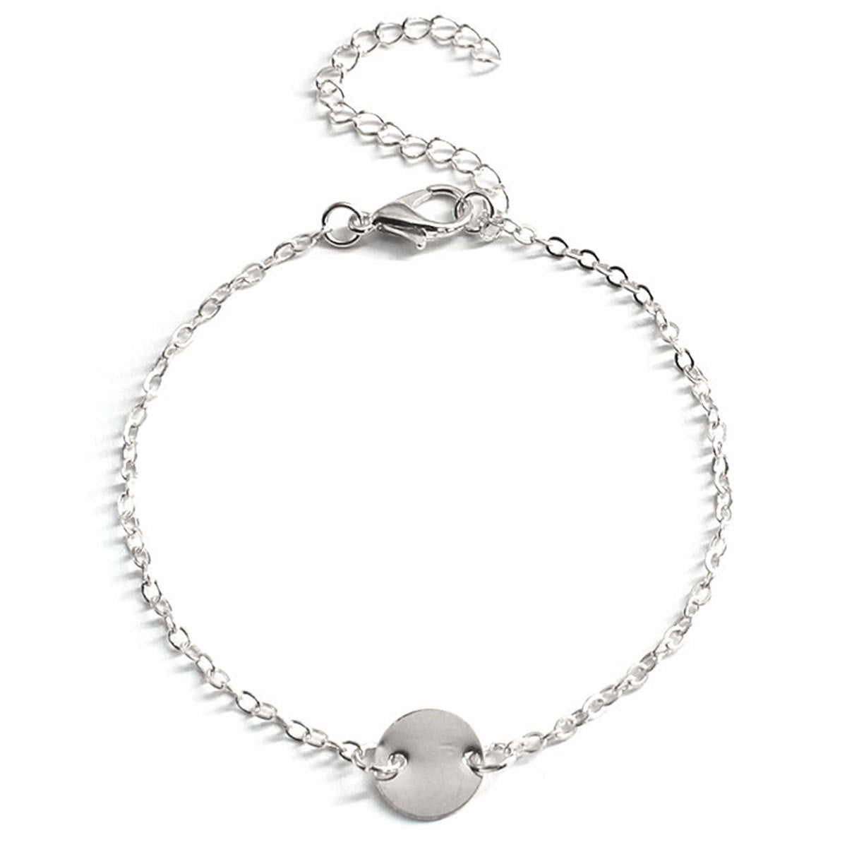 Boutique Gift Ladies Autumn Round Copper Pendant Simple Bracelet