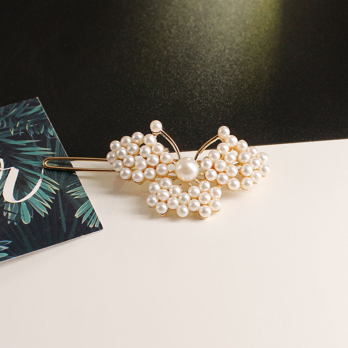 Jewelry pearl word clip hair clip headdress female net red creative geometric side clip hair accessories