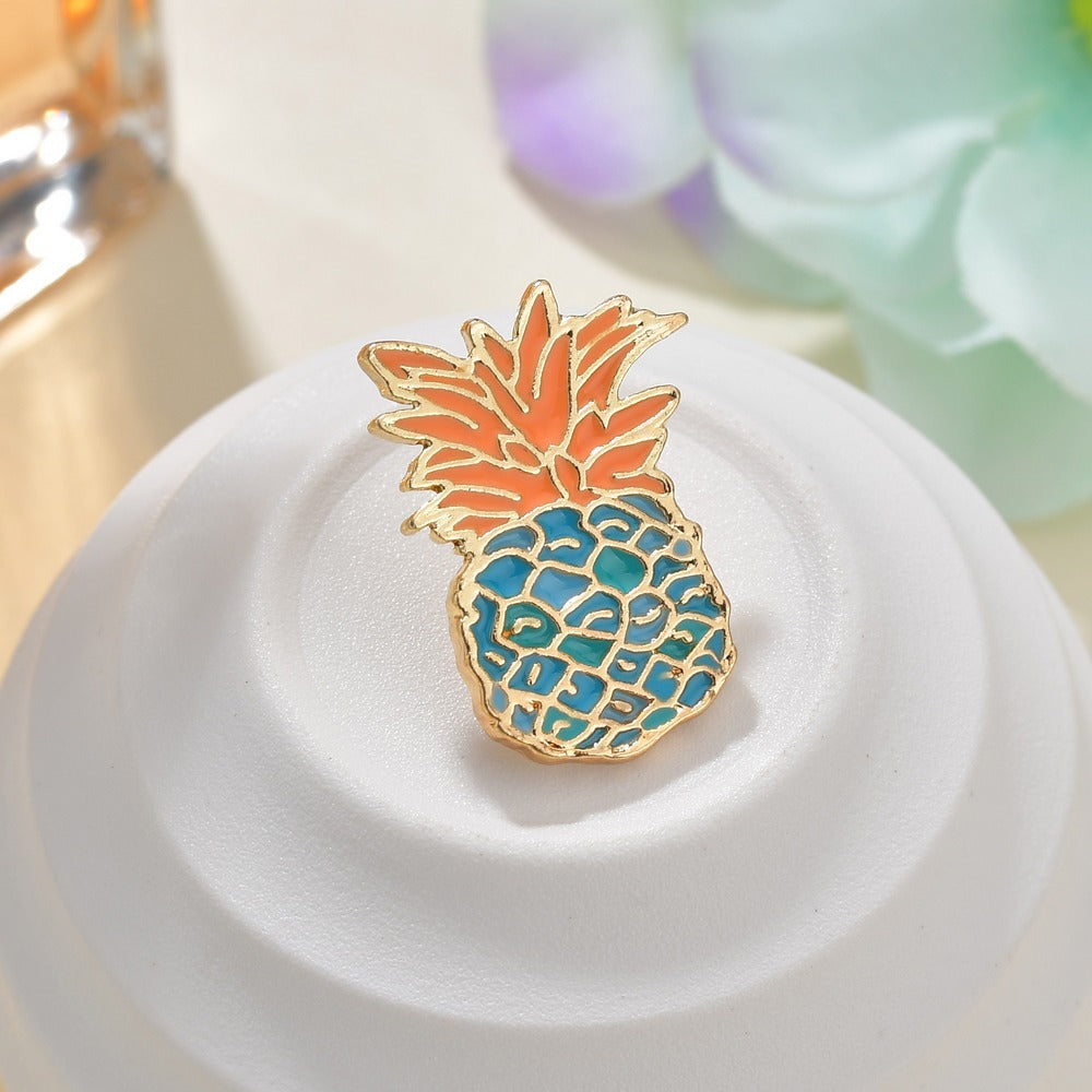 AccessoriesPopular Drip Coconut PizzaRainbowCartoon BroochesClothing Jewelry