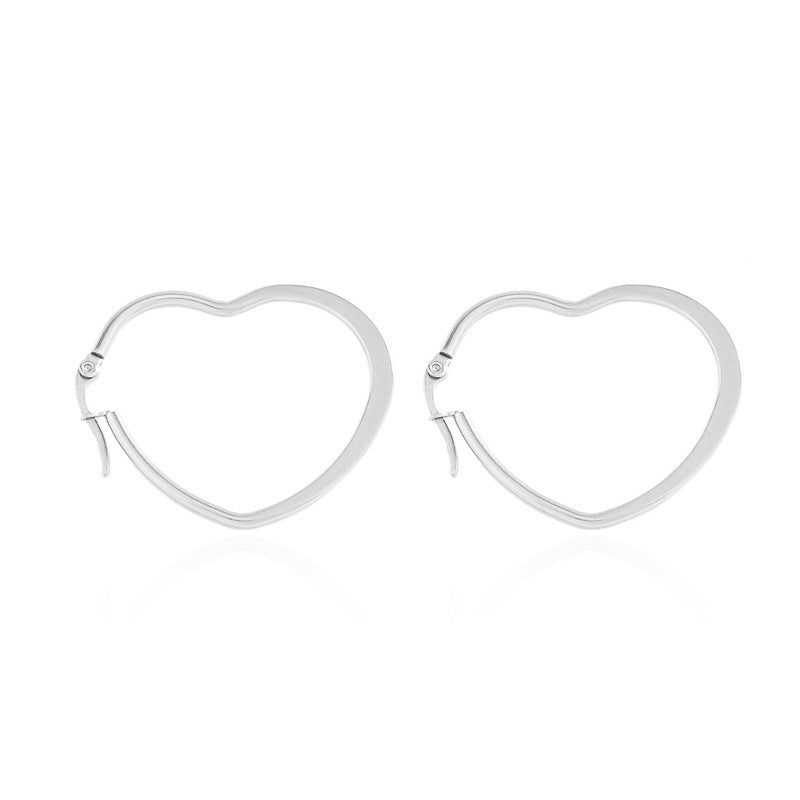 Classic Simple Earrings Hollow Size Love Geometric Exaggerated Earrings Earrings Earrings Versatile Trendy Ear Jewelry