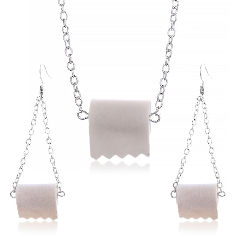 Earrings Creative Toilet Roll Earrings Toilet Paper Earrings Earrings Toilet Paper Roll Earhooks