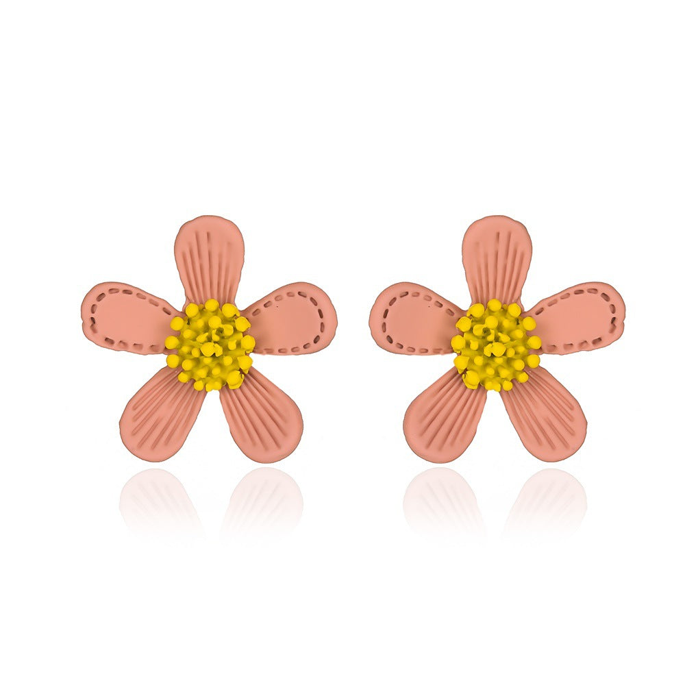 Spring and summer small fresh earrings female net red temperament small fragrant flower earrings sweet and simple girl earrings
