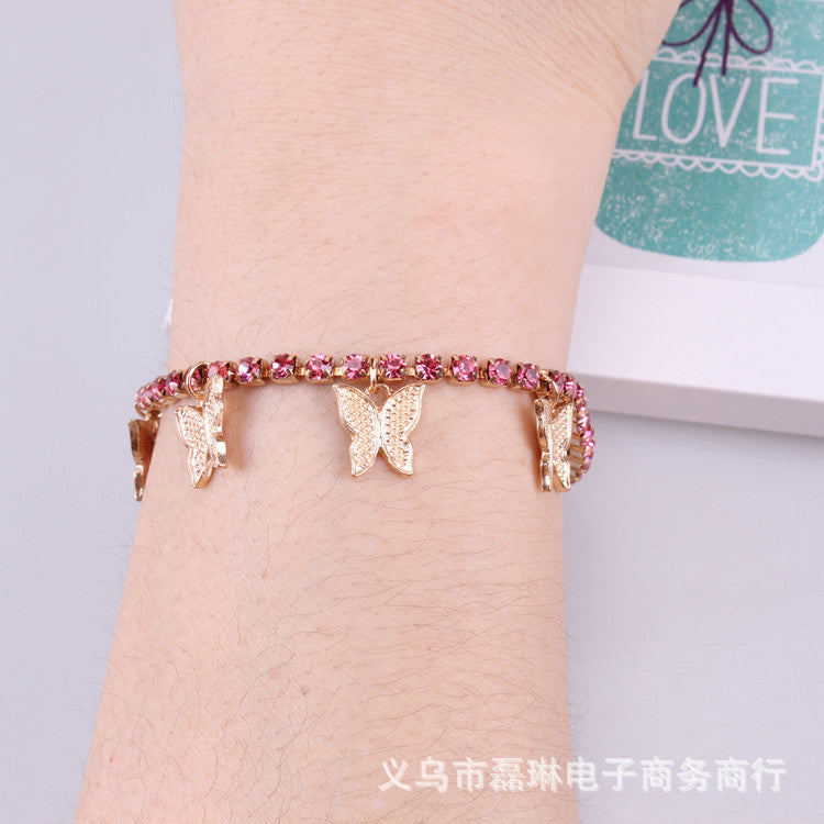 Accessories Creative Fashion Butterfly Bracelet Full Diamond Bracelet Personality Crystal Bracelet Bracelet Female