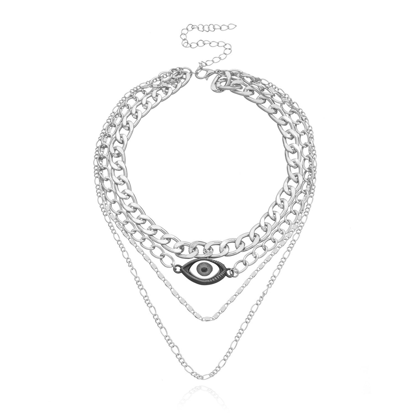 Jewelry exaggerated alloy devil's eye pendant necklace female handmade fashion weight eye necklace