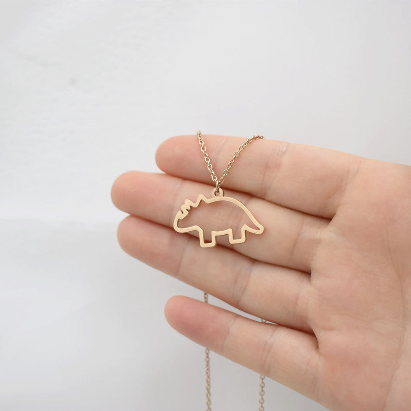 Animal jewelry creative small animal love rhinoceros necklace female