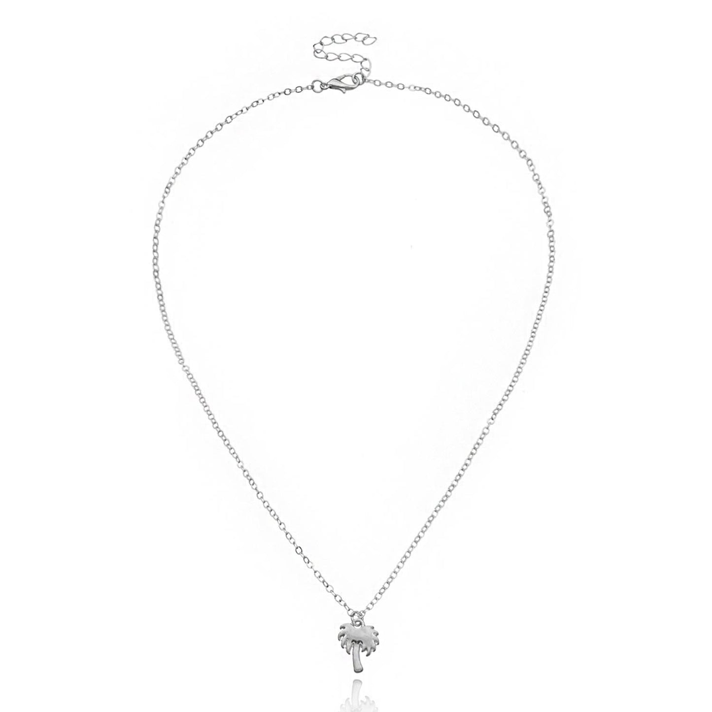 Jewelry Fashion Simple Metal Palm Tree Necklace Personality Charm Geometric Island Coconut Tree Necklace