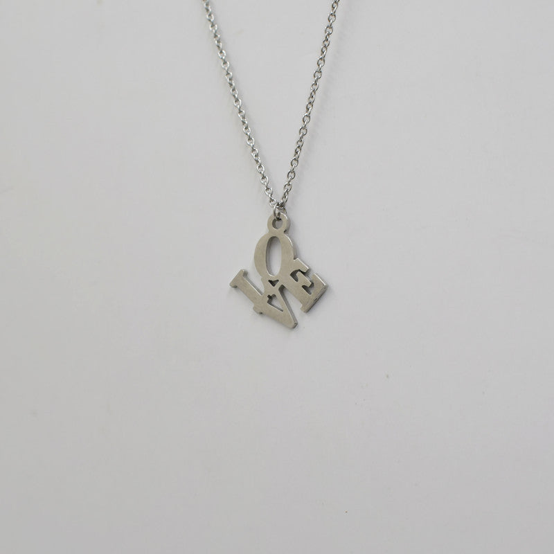 Personality Love Necklace Creative Alphabet Necklace Female Fashion Temperament Versatile Necklace