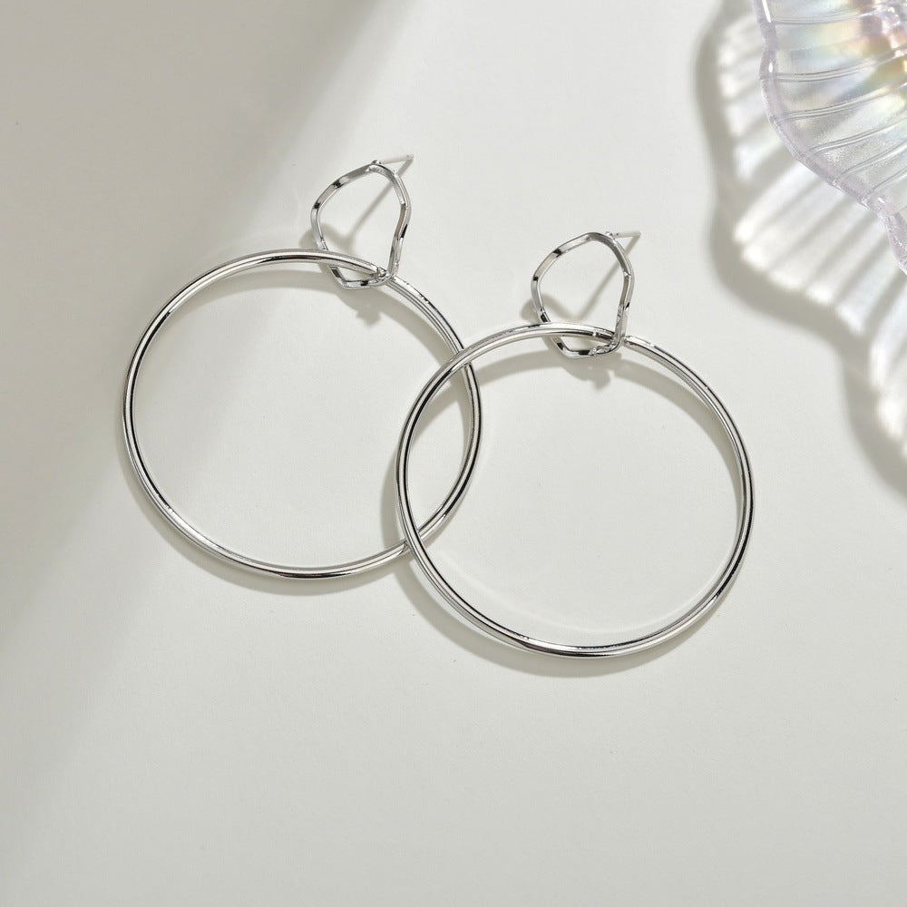 Accessories Fashion Geometric Earrings Night Exaggerated Hoop Earrings