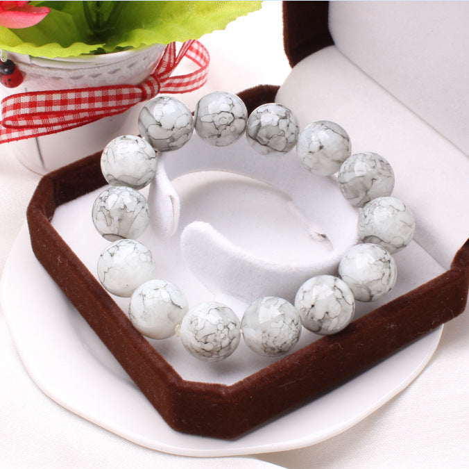 Fashion Vintage Crackle Bead Bracelet Popular Chinese Unisex Pattern Beaded Bracelet Jewelry