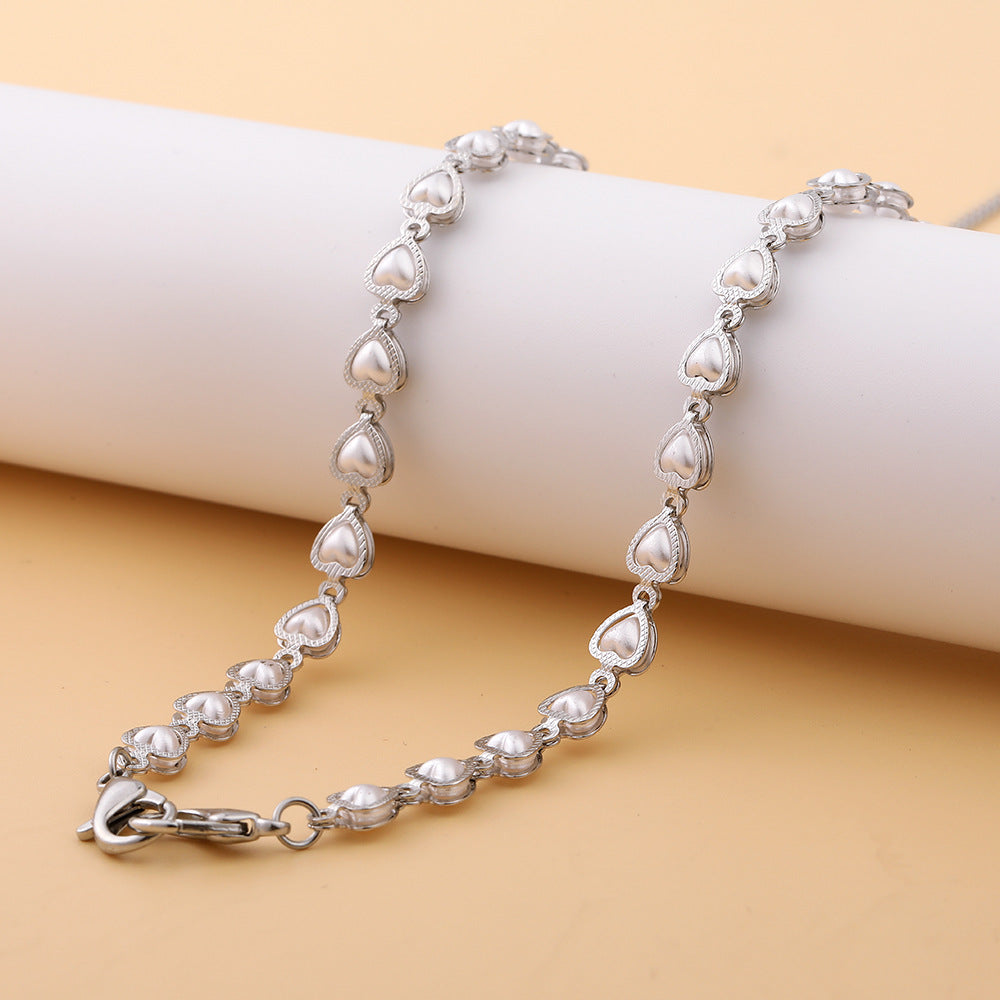 Mask anti-lost hanging chain fashion retro love pearl multi-purpose sweater chain mask glasses chain