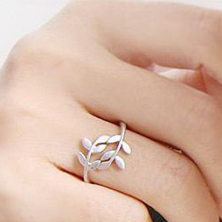 625 Korean Jewelry Branches Leaves Love Leaf Ring/Ring