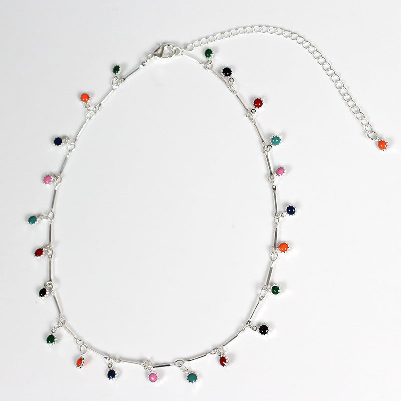 Jewelry Fashion Sunflower Gemstone Handmade Trend Simple Ladies Necklace