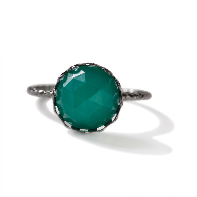 Simple Ruby Ring Female Ins Fashion Personality Temperament Colorful Round Index Finger Ring Valentine's Day Gift