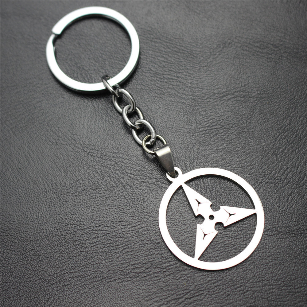 Skull, dollar, rudder, pentagram, leaf, game peripheral, stainless steel key ring, pendant, key chain, direct supply