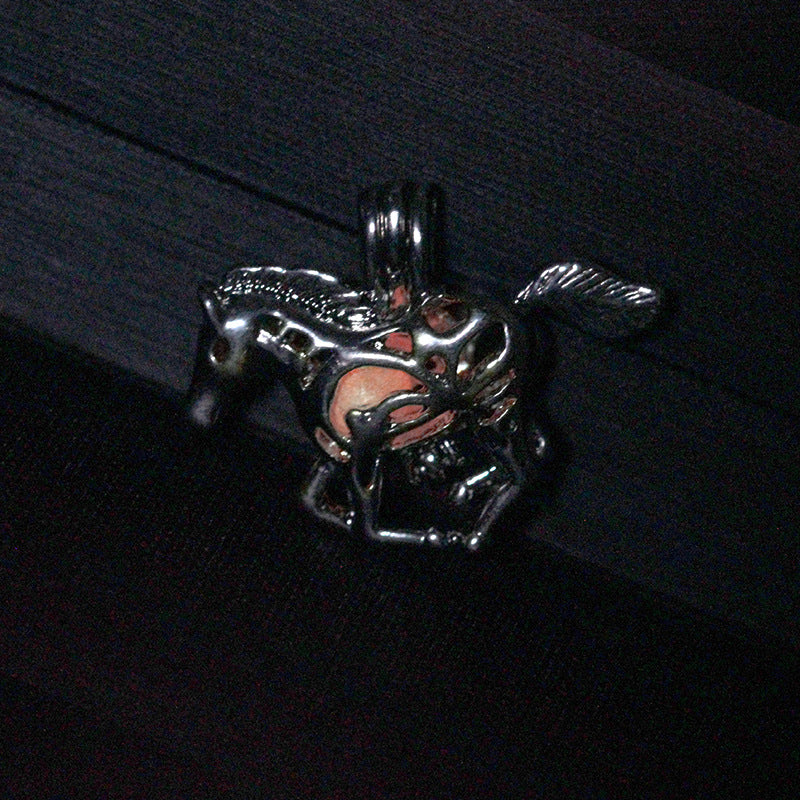 Necklace Fashion Creative Luminous Horse Necklace Halloween Luminous Pendant Ornaments