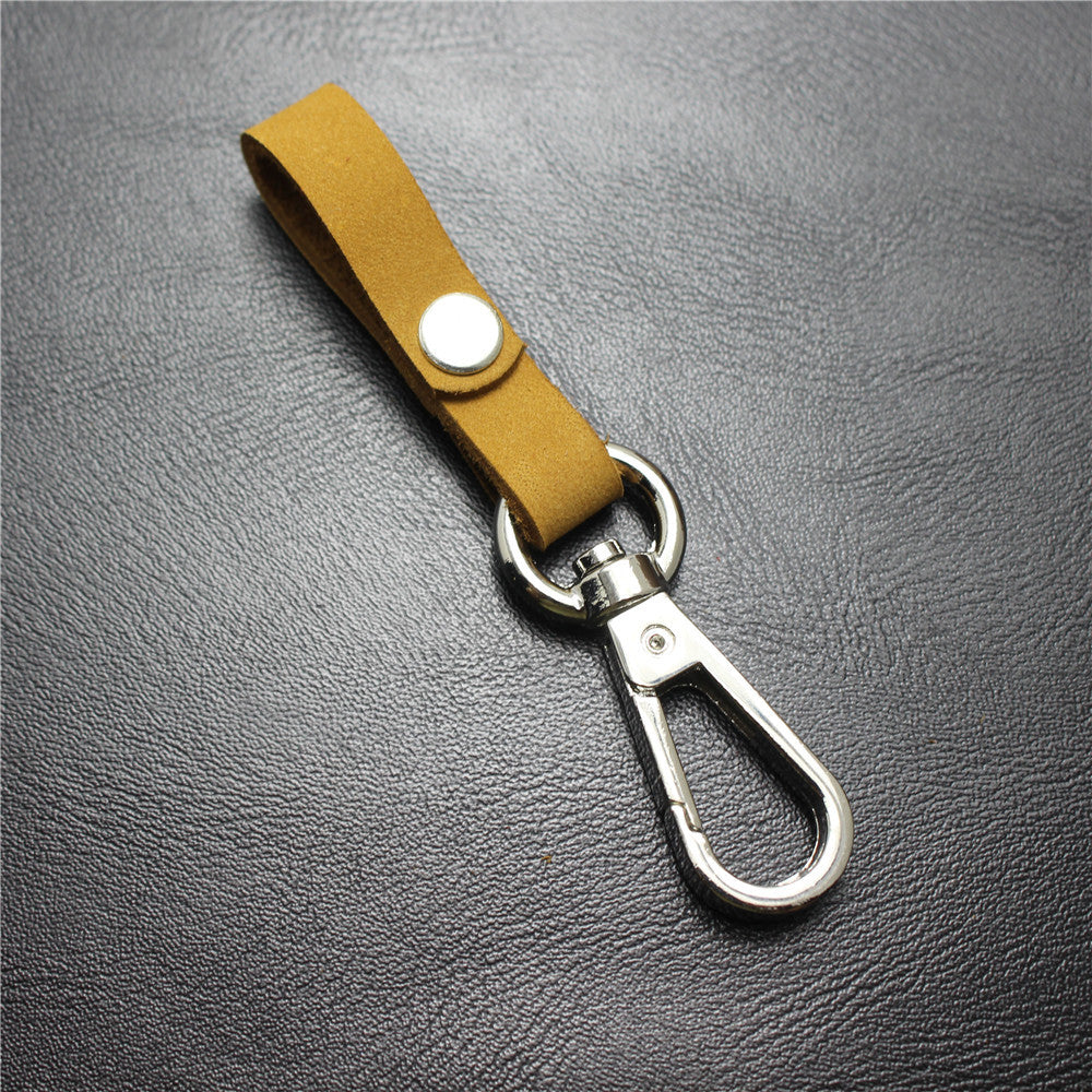The first layer of cowhide multi-function key chain bag pendant car decoration supplies opening promotion gift custom detachable