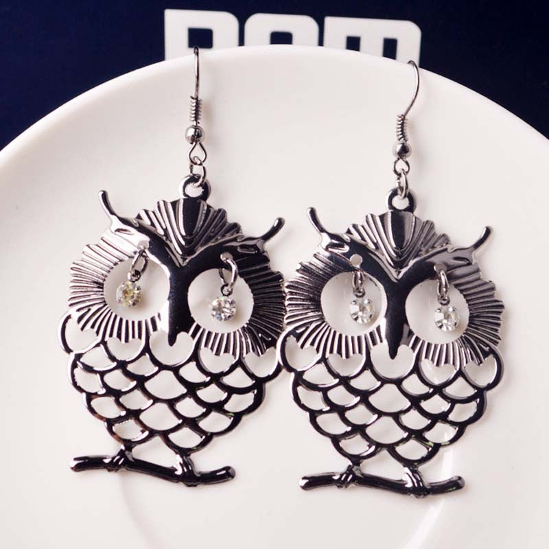 Owl Earrings Simple Actress Diamond Earrings