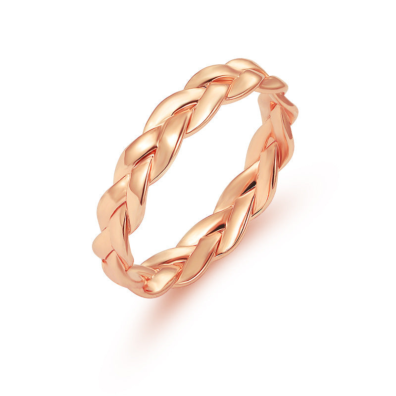 Jewelry fashion creative closed chain ring simple retro winding twist ring female
