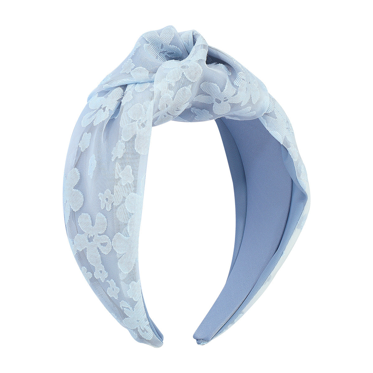 F448 wide-brimmed knotted yarn hair hoop Mori sweet flower head hoop spring and summer small fresh outing simple hairpin