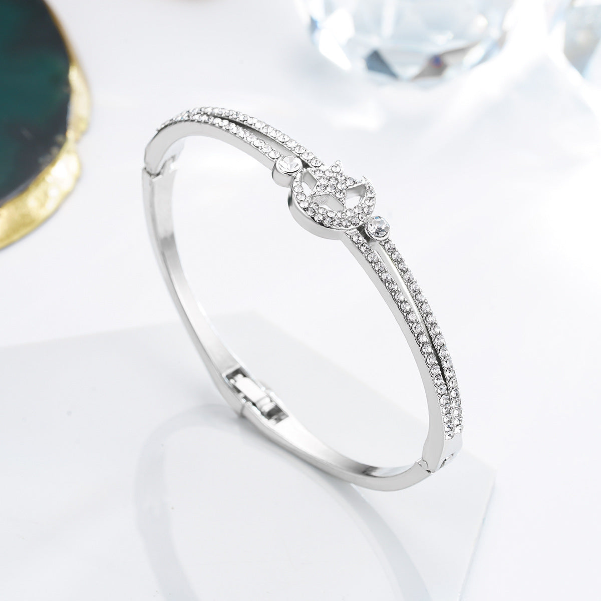 Fashion Star Moon Full Diamond Bracelet Niche Design Popular Bracelet Jewelry