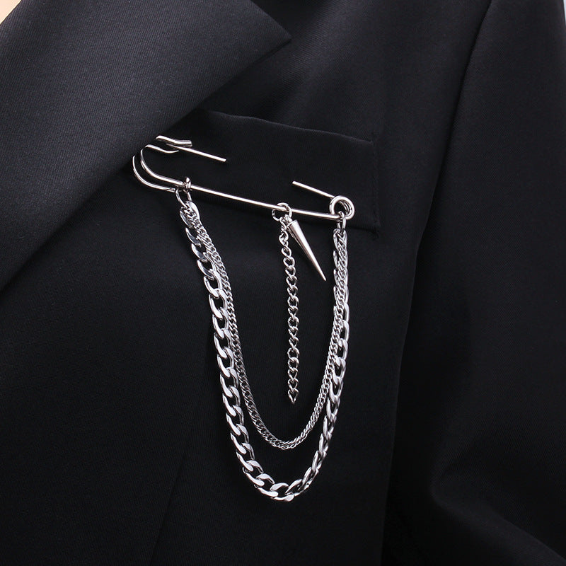 Trend accessories brooch temperament elegant anti-light corsage suit jacket fixed pin clothing accessories