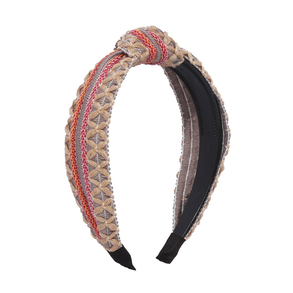 F389 Xiaoxiang fashion headband retro wide-brimmed press hair braided headband temperament ladies hair accessories