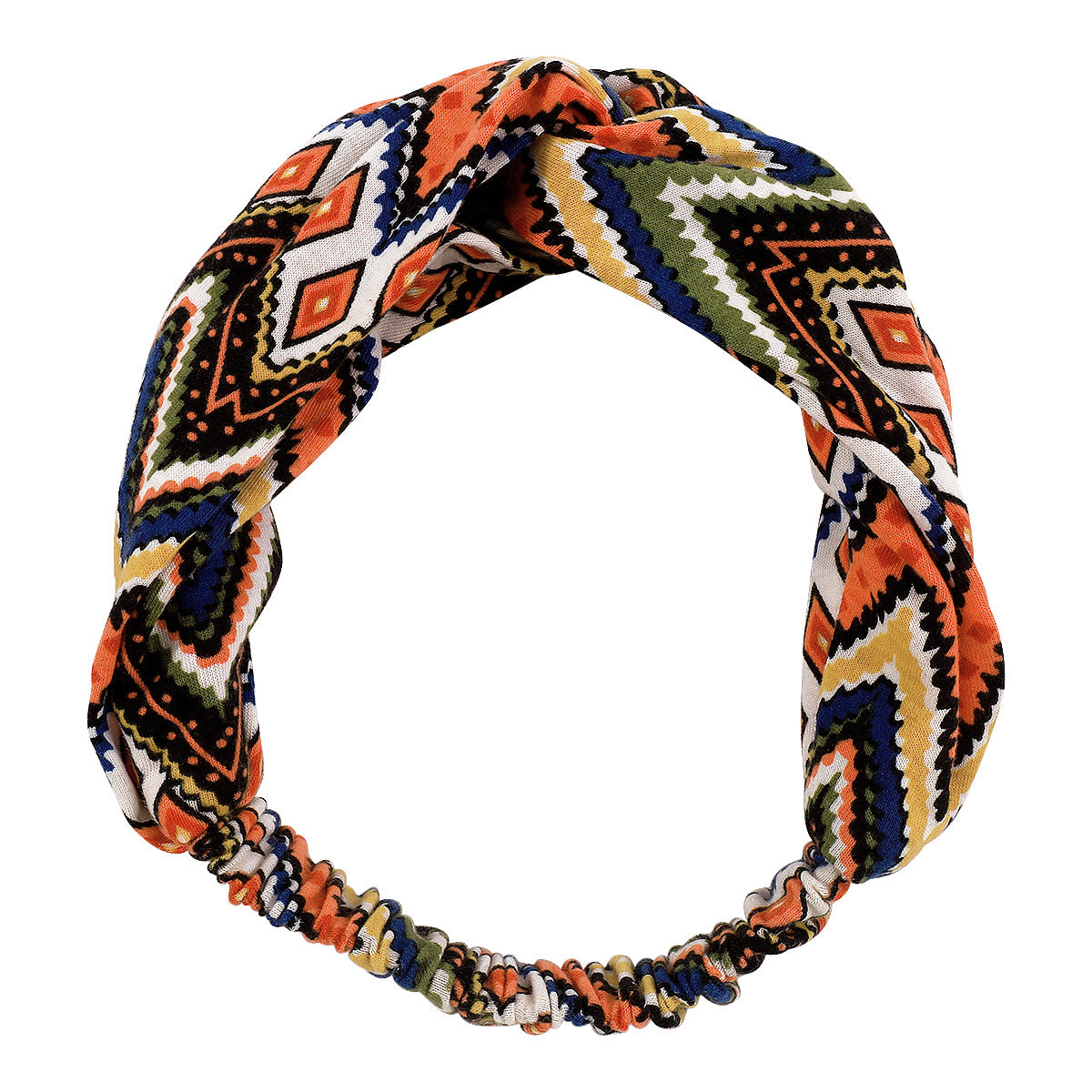 F4498 Fabric Elastic Band Cross Sweet Headband Geometric Floral Pastoral Net Red Sen Hairband Female