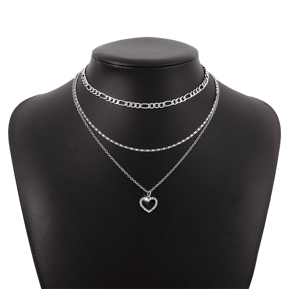 N9928 personality Internet celebrity accessories thin chain multi-layer simple necklace disc butterfly heart commuter necklace