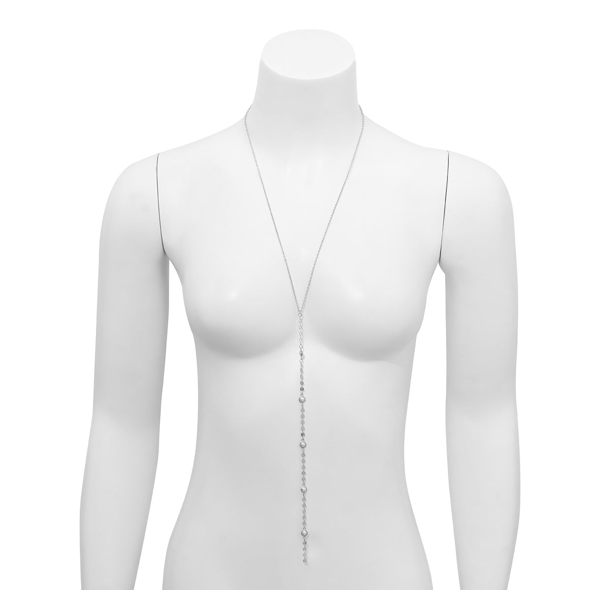 Jewelry Sexy Long Tassel Eye Sequin Necklace Simple Imitation Pearl Single Layer Y Shape Necklace