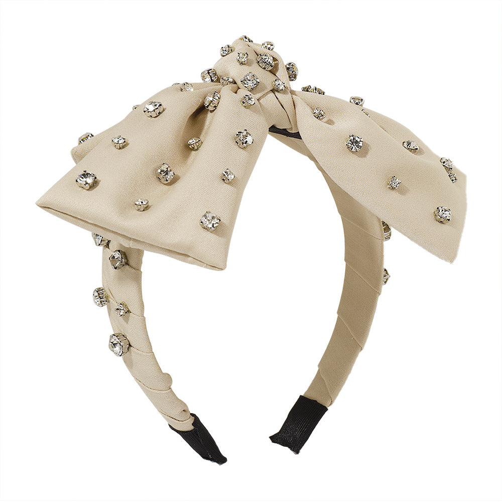 F3998 Exaggerated Internet celebrity hair accessories bowknot diamond-studded face small headband Baroque gorgeous retro headband