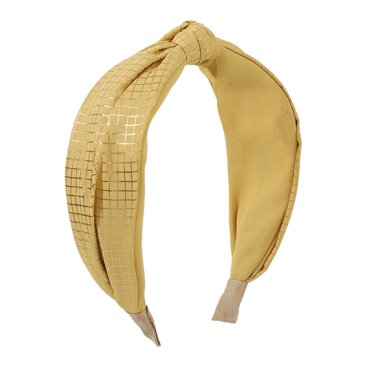 F4738 small fresh plaid solid color knotted fabric headband creative wide-brimmed fashion sweet age-reducing headband