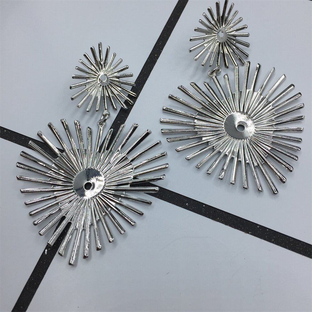 Summer Love Fried Hair Stud Earrings Exaggerated Cool Earrings