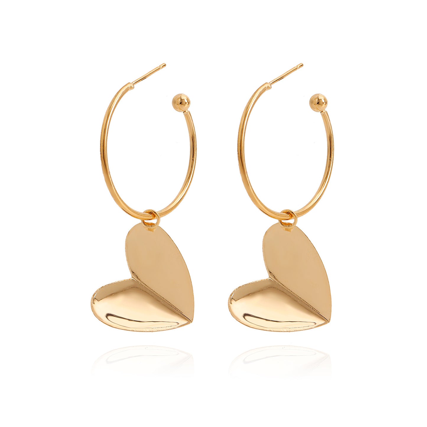Jewelry exaggerated geometric big ring love pendant earrings femininity tide net red earrings ins