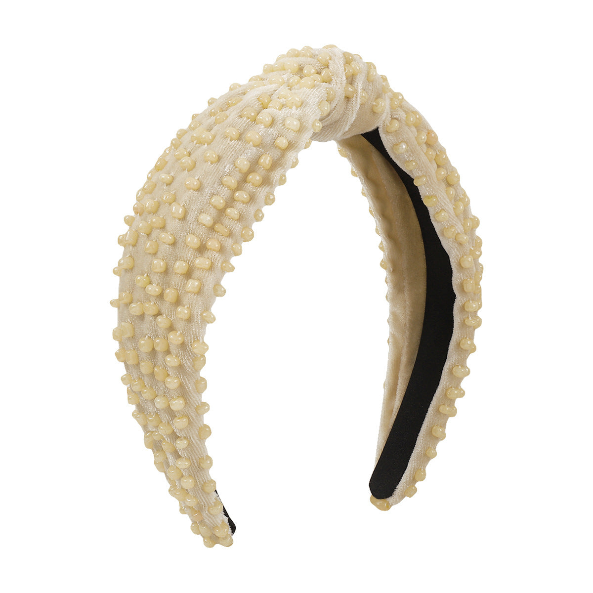 F3846 jewelry exaggerated velvet bead headband wide-brimmed knotted sweet daily face wash headband female