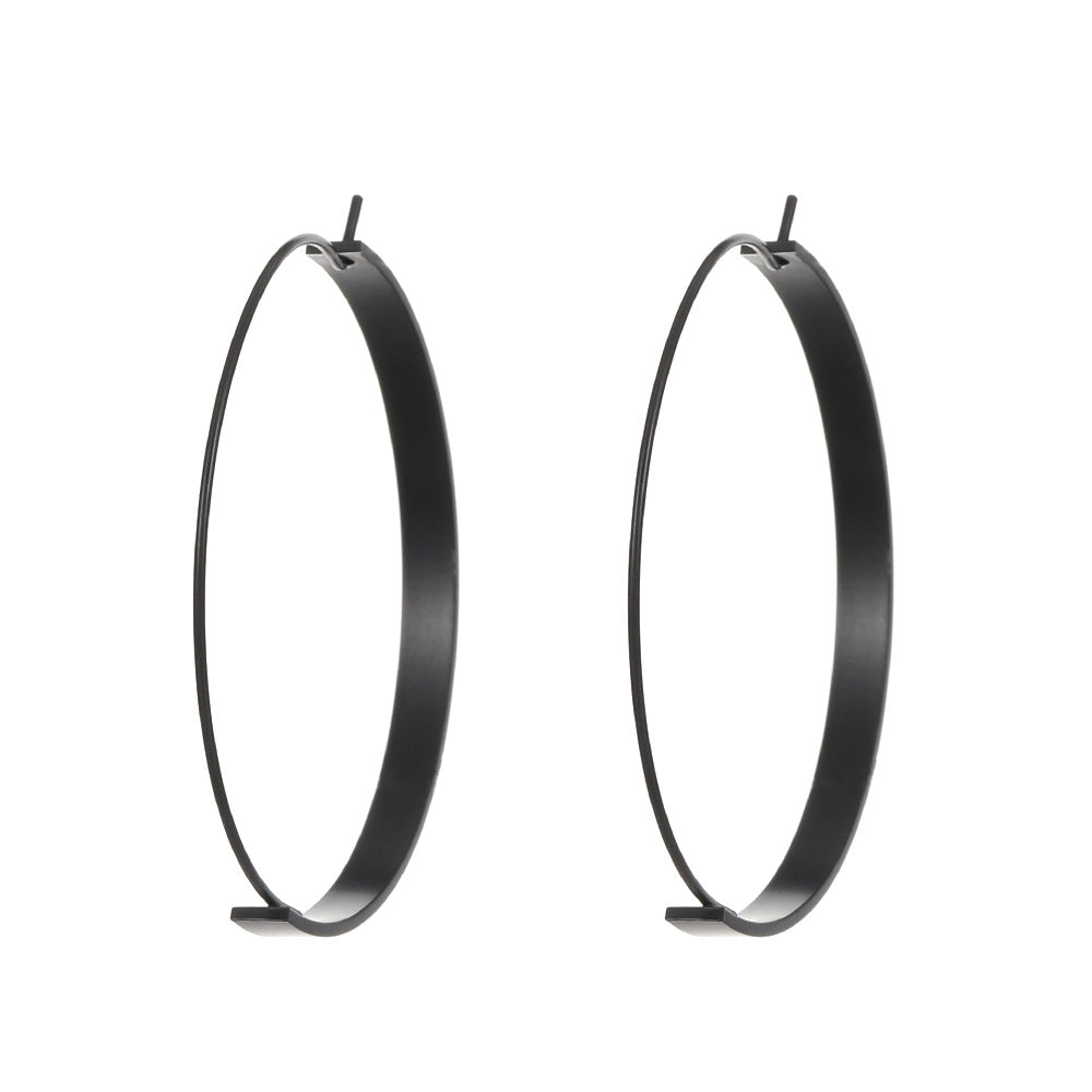 Fashion OL semi-circle circle ins geometric earrings simple atmospheric texture versatile earrings