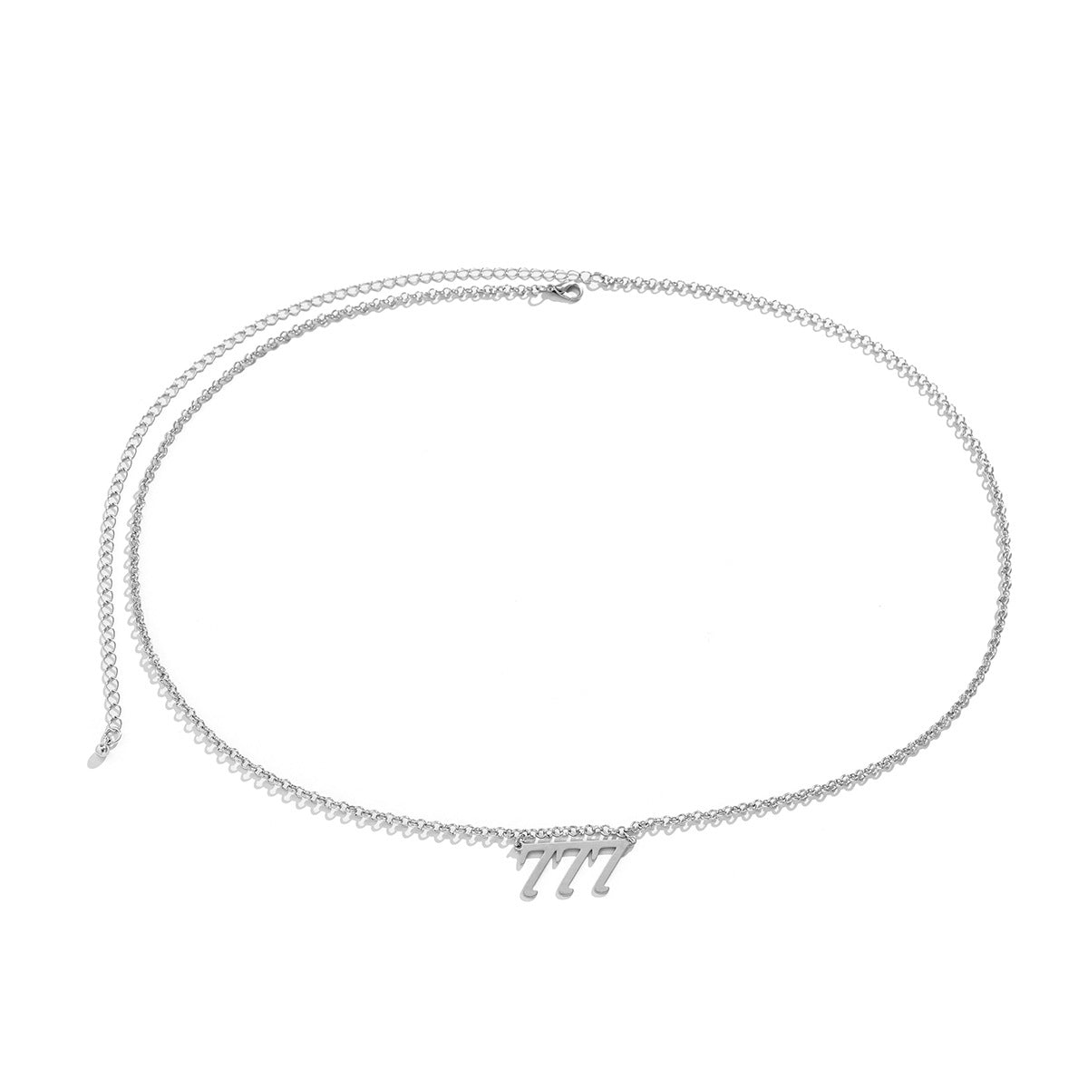 Jewelry Creative Metal Chain Geometric Body Chain Simple Number Pendant Single Layer Waist Chain Female