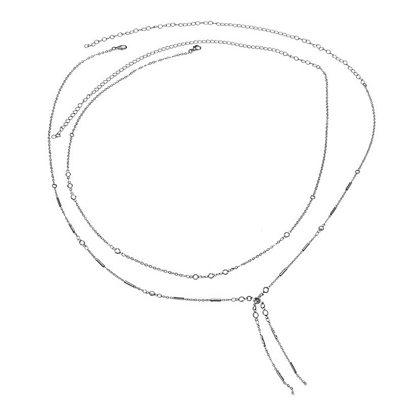 Fashion Sexy Tassel Thin Chain Waist Chain Women Simple Crystal Waist Chain Summer Sexy Body Chain Babes Accessories