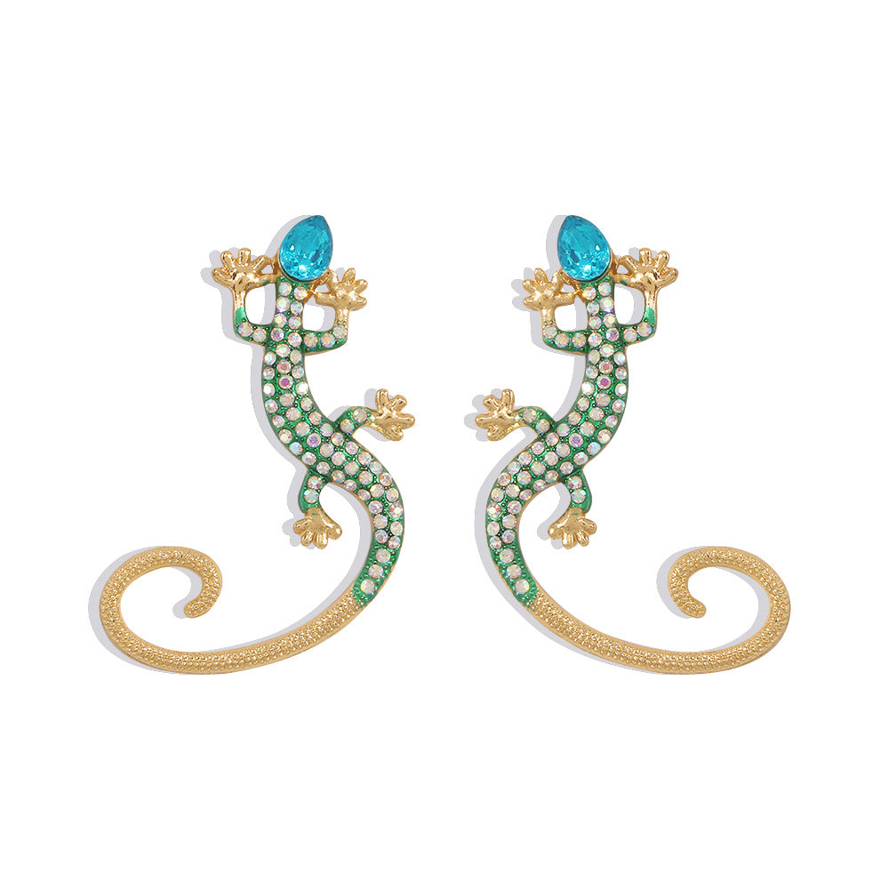 E8476 fashion ocean earrings female dripping oil hippocampus creative earrings trendy street photography animal earrings