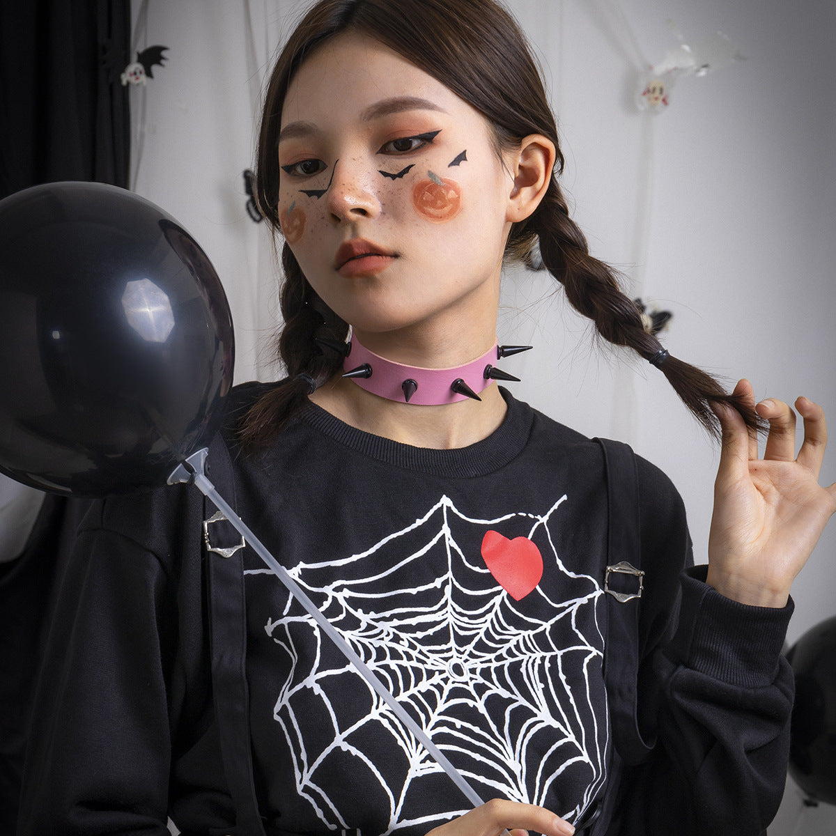 Dark cos gothic metal spike necklace personality sweet cool rivets three-dimensional choker collar necklace