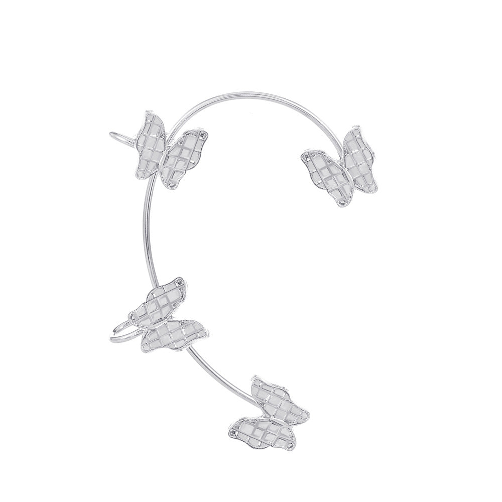 Mori Super Fairy Diamond Butterfly Ear Hanging Earbone Clip Fashion Temperament Niche Design No Pierced Ear Clip Versatile Earrings