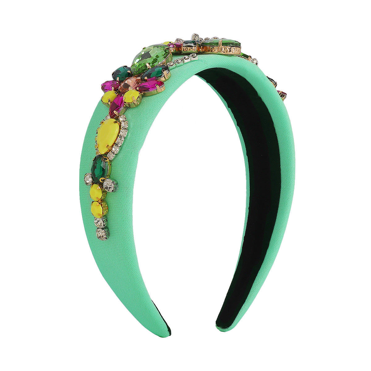 F4163TikTok Exaggerated Baroque Water Drop Drill Headband Light Luxury Dazzling Personality Headband