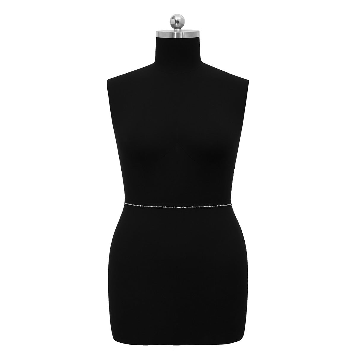 Jewelry Versatile Geometric Hollow Stitching Body Chain Simple Imitation Crystal Metal Single Layer Waist Chain Women