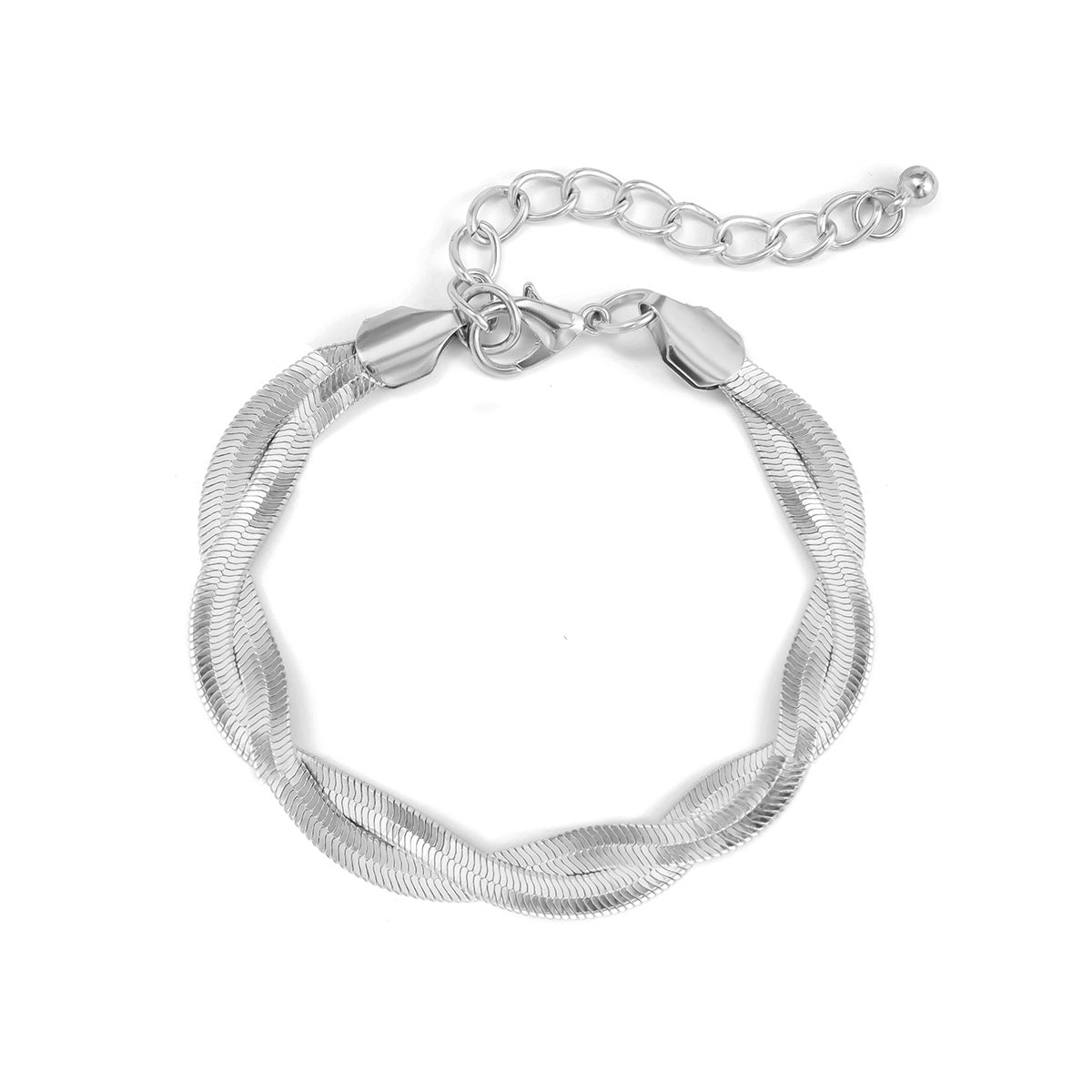 Cold flat snake bone chain necklace female hip-hop simple woven soft snake bone chain collarbone chain necklace