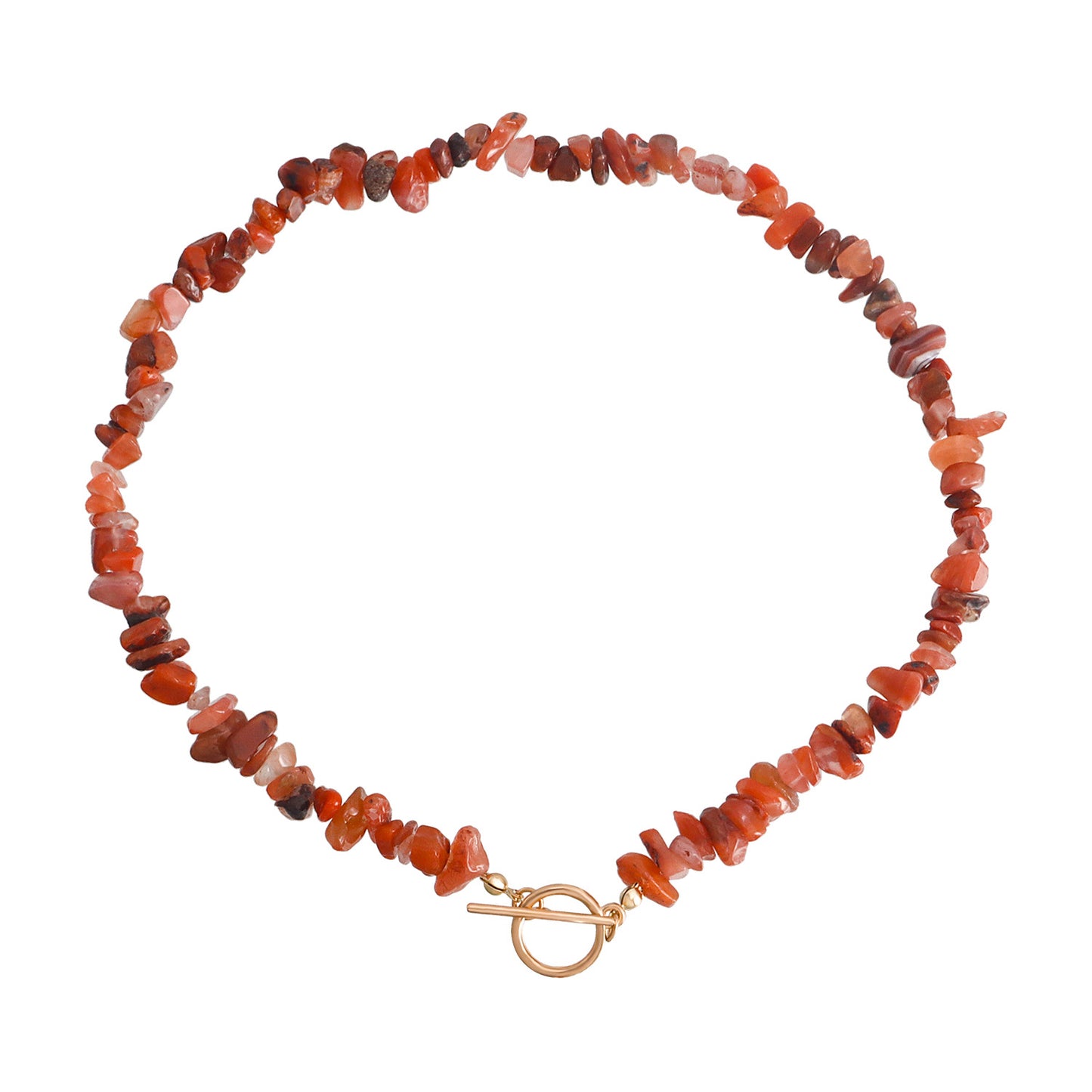 Jewelry Large Shaped Pearl OT Buckle Necklace Femininity Simple Fashion Flame Red Turquoise Necklace